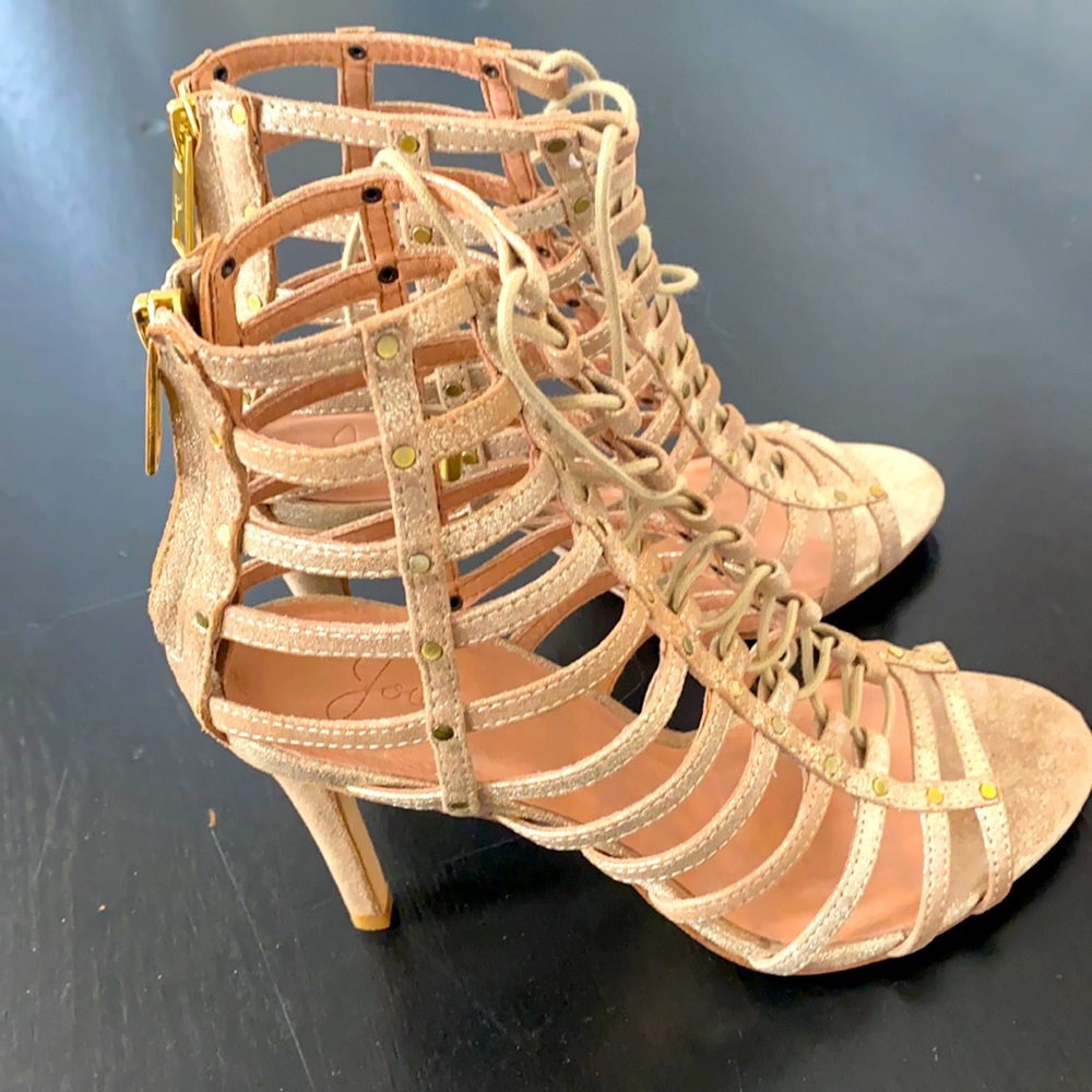 Joie cage golden tan sandals size 37